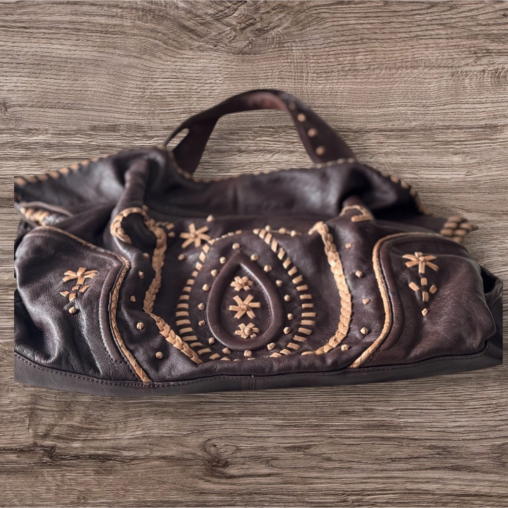 Junior Drake Leather Hobo Handbag